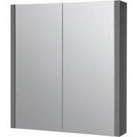 Clifton Grey Gloss Mirror Bathroom Cabinet 60cm Wide