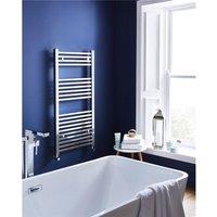 Clifton Chrome Bathroom Towel Rail Vertical 25mm 800mm (H) x 500mm (W) in Silver