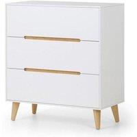 Ashfield Retro White 3 Drawers Chest