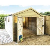 Marlborough 19 x 11 Premier Pressure Treated Apex Workshop in Natural