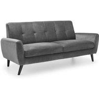 Ashfield Grey Velvet Three Seater Sofa