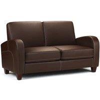 Ashfield Brown Faux Leather 2 Seater Sofa Bed
