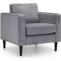 Ashfield Chenille Fabric Grey Armchair