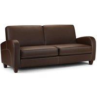 Ashfield Brown Faux Leather 3 Seater Sofa