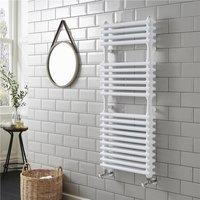 Clifton White Vertical Bathroom Towel Radiator 500mm (H) x 600mm (W)