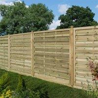 Cheshire PACK OF 3: 6 x 4 Pressure Treated Solid Slat Screen Panel in Natural