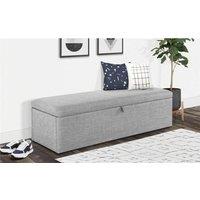 Ashfield Premium Dove Grey Fabric Blanket Box in Light Grey