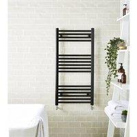 Clifton Black Bathroom Towel Rail Vertical 22mm 1000mm (H) x 400mm (W)