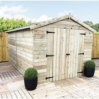 Marlborough 10 x 8 Premier Pressure Treated Apex Shed in Natural