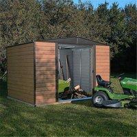 Cheshire 10 x 8 Deluxe Woodvale Metal Shed (Including Floor) in Natural