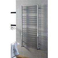 Clifton Horizontal Bathroom Towel Radiator 800mm (H) x 600mm (W) in Metallic Silver