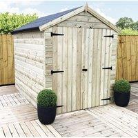 Marlborough 10 x 6 Premier Pressure Treated Apex Shed in Natural