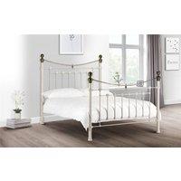 Ashfield Victorian Style Stone White & Gold High End Bed Frame | Size: Double