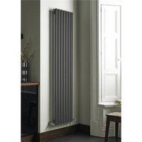 Clifton Anthracite Vertical Single Panel Radiator 1800mm (H) x 420mm (W) in Charcoal