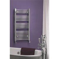 Clifton Chrome Bathroom Towel Rail Vertical 25mm 800mm (H) x 300mm (W) in Silver
