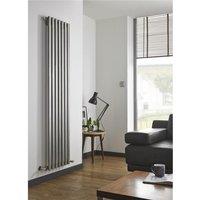 Clifton Stainless Vertical Single Panel Radiator 1800mm (H) x 450mm (W) in Metallics