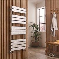 Clifton Chrome Vertical Bathroom Towel Radiator 1200mm (H) x 600mm (W) in Metallic Silver