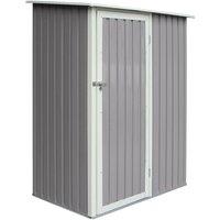 Cheshire 5 x 3 Single Door Metal Pent Shed (Light Grey) in Light Grey