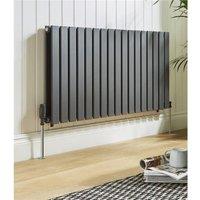Clifton Anthracite Horizontal Double Panel Radiator 600mm (H) x 1470mm (W) in Charcoal