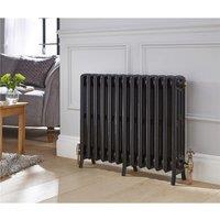 Clifton Cast Iron Horizontal Radiator 660mm (H) x 1020mm (W) (Rome) in Charcoal