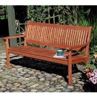 Cheshire 3 Seater Wooden Bench in Brown