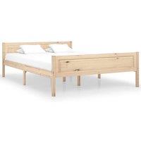 Berkfield Home Bed Frame Solid Pinewood 140x200 cm in Brown