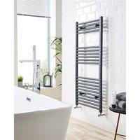 Clifton Anthracite Bathroom Towel Rail Vertical 22mm 1200mm (H) x 400mm (W) in Black
