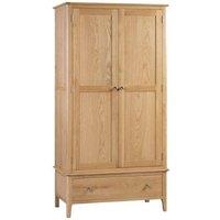 Ashfield Oakwood 2 Doors 1 Drawer Wardrobe in Light Oak