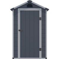 Cheshire 4 x 3 Single Door Apex Plastic Shed (Dark Grey) in Dark Grey