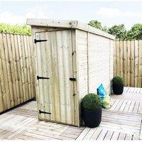 Marlborough 3 x 10 Pressure Treated Pent Garden Shed with Side Door in Natural