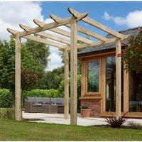 Cheshire Pressure Treated Traditional Style Pergola in Light Oak
