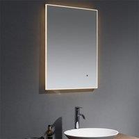 Clifton 70cm Rectangular Infra-Red Slim Bathroom Wall Mirror with Demister Pad in Natural