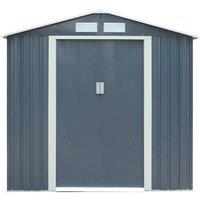 Cheshire 6 x 4 Double Door Metal Apex Shed (Dark Grey) in Dark Grey