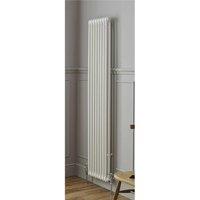 Clifton White Vertical Radiator with 2 Columns 1800mm (H) x 425mm (W)