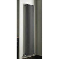 Clifton Anthracite Vertical Double Panel Radiator 1800mm (H) x 540mm (W) in Charcoal