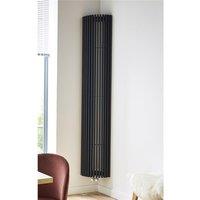 Clifton Anthracite Corner Vertical Radiator 2000mm (H) x 276mm (W) (Rome) in Charcoal