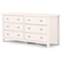 Ashfield Premier Surf White 6 Drawers Wide Chest