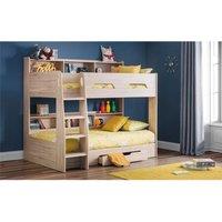Ashfield Sonoma Oak Book Case Bunk Bed in Light Oak | Size: Single