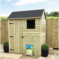 Marlborough 6 x 5 Reverse Apex Premier Pressure Treated Shed in Natural