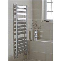 Clifton Vertical Bathroom Towel Radiator 1306mm (H) x 500mm (W) in Metallic Silver