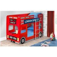 Ashfield Premium London Red Bus Bunk Bed | Size: Single