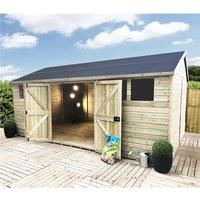 Marlborough 10 x 15 Reverse Premier Pressure Treated Apex Workshop in Natural