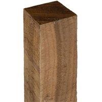Cheshire PACK OF 3: 6ft Pressure Treated Green Timber Fence Post 3" (75x75mm) in Natural