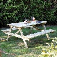 Cheshire Small Deluxe Picnic Garden Table in Light Oak