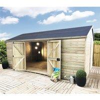 Marlborough 13 x 11 Reverse Premier Pressure Treated Apex Workshop in Natural