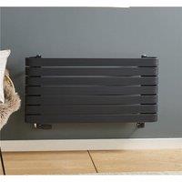 Clifton Anthracite Horizontal Bathroom Towel Radiator 500mm (H) x 1000mm (W) in Dark Grey