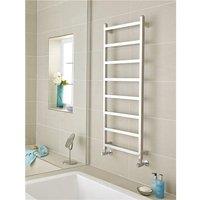 Clifton Vertical Bathroom Towel Radiator 1200mm (H) x 500mm (W) in Metallic Silver