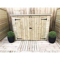 Marlborough 6 x 2 Pressure Treated Tongue AndGroove Bike Store With Double Doors in Natural