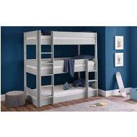 Ashfield Premium Dove Grey Triple Bunk Bed in Pale Grey | Size: Single