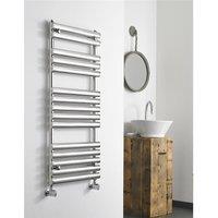 Clifton Vertical Bathroom Towel Radiator 1200mm (H) x 500mm (W) in Metallic Silver